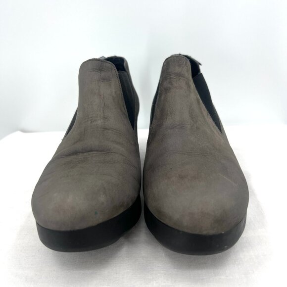 Mephisto Tosca Gray Leather Wedge Air Jet Bootie Women's 9 - Picture 5 of 10